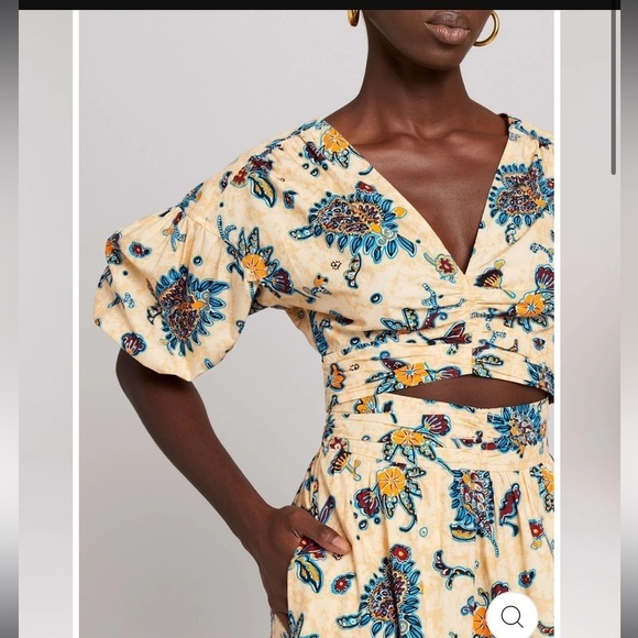 New! A.L.C. | Rylan Printed Crop Top 🌻 sz 2 - Picture 7 of 13